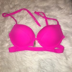 Bright pink push up top